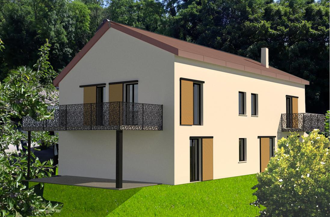 Prévisualisation dela surélévation d'une maison