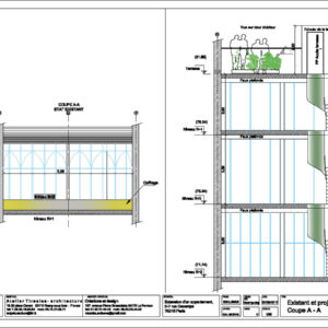 Plan de coupe surélévation