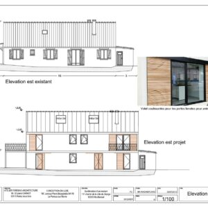 Plan de la surélévation d'une maison